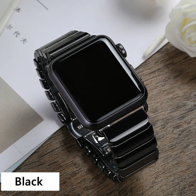 Correa de eslabones de cerámica premium para Apple Watch