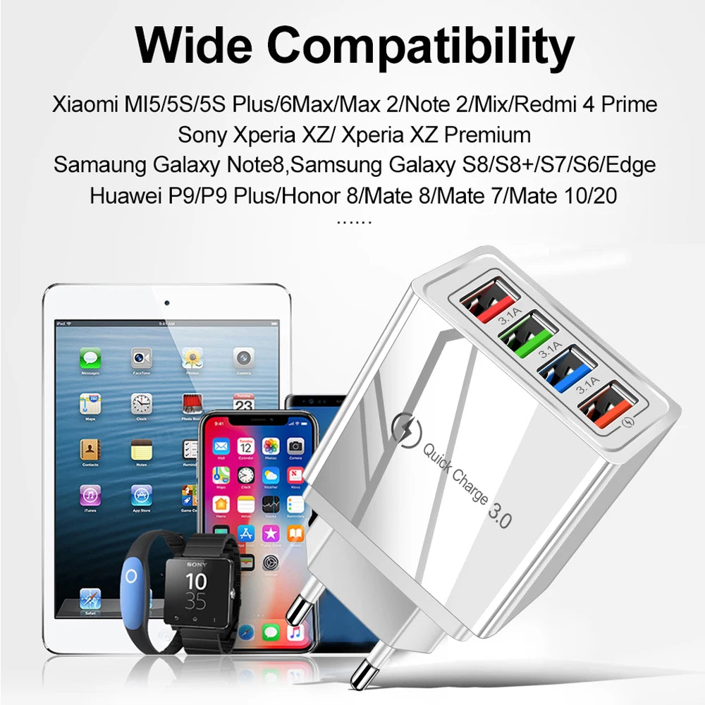 Multi-Port Quick Charge 3.0 USB Wall Charger