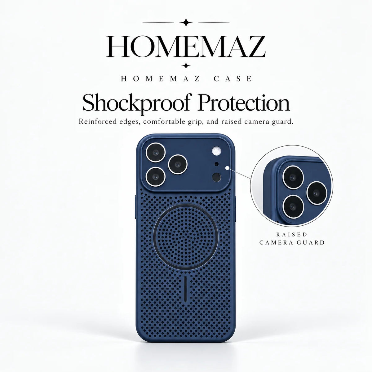 Funda magnética con disipación de calor tipo panal para iPhone