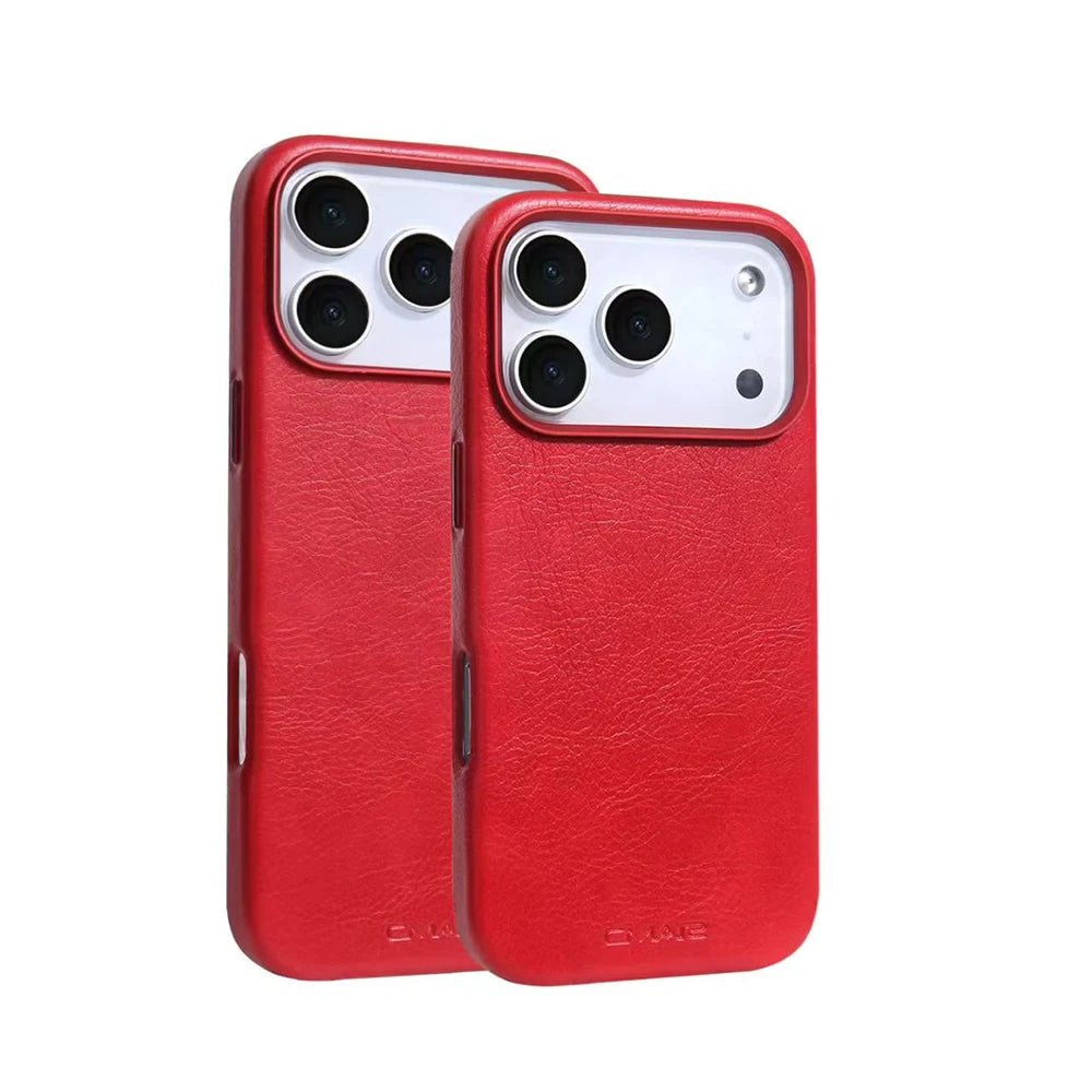Funda de piel con textura magnética para iPhone