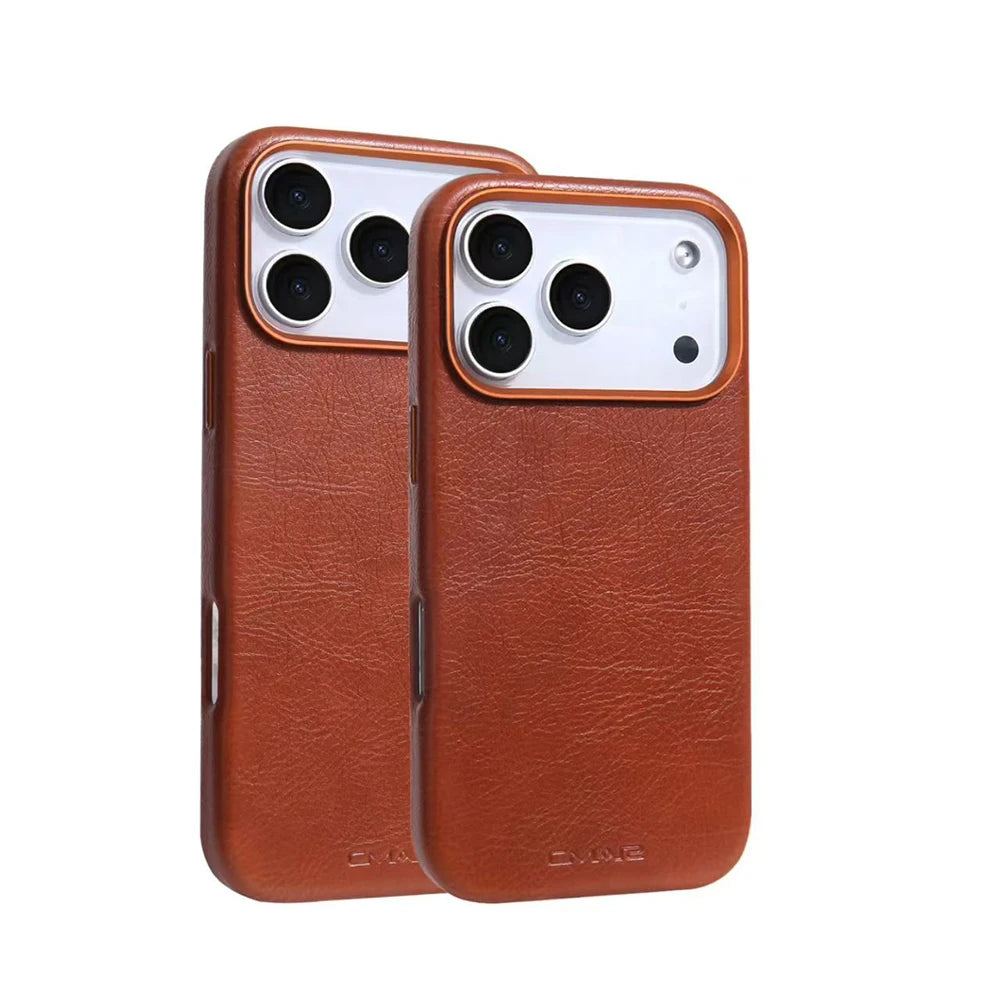 Funda de piel con textura magnética para iPhone