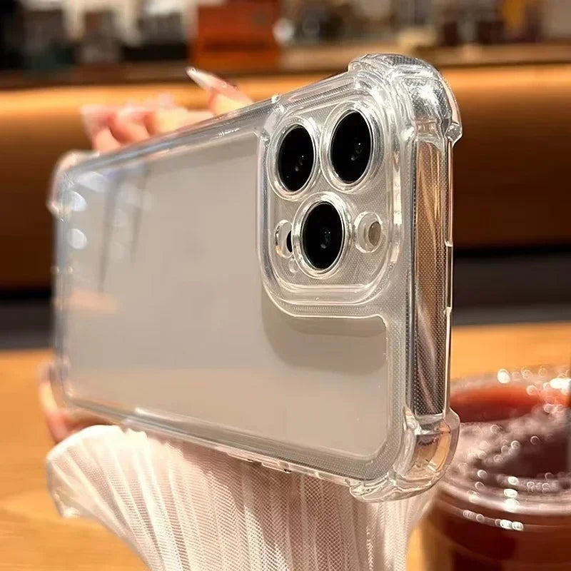 Clear Shockproof Bumper Case for iPhone