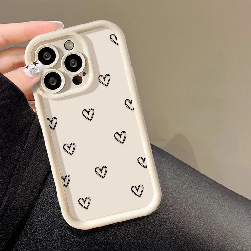 Love Heart Case for iPhone with Lanyard