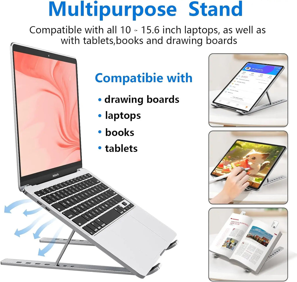 Foldable Aluminum Adjustable Laptop Stand