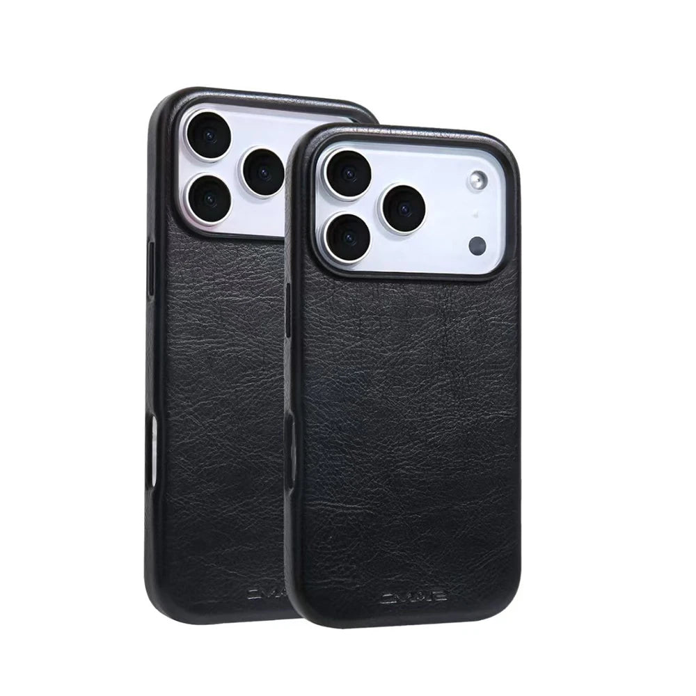 Funda de piel con textura magnética para iPhone