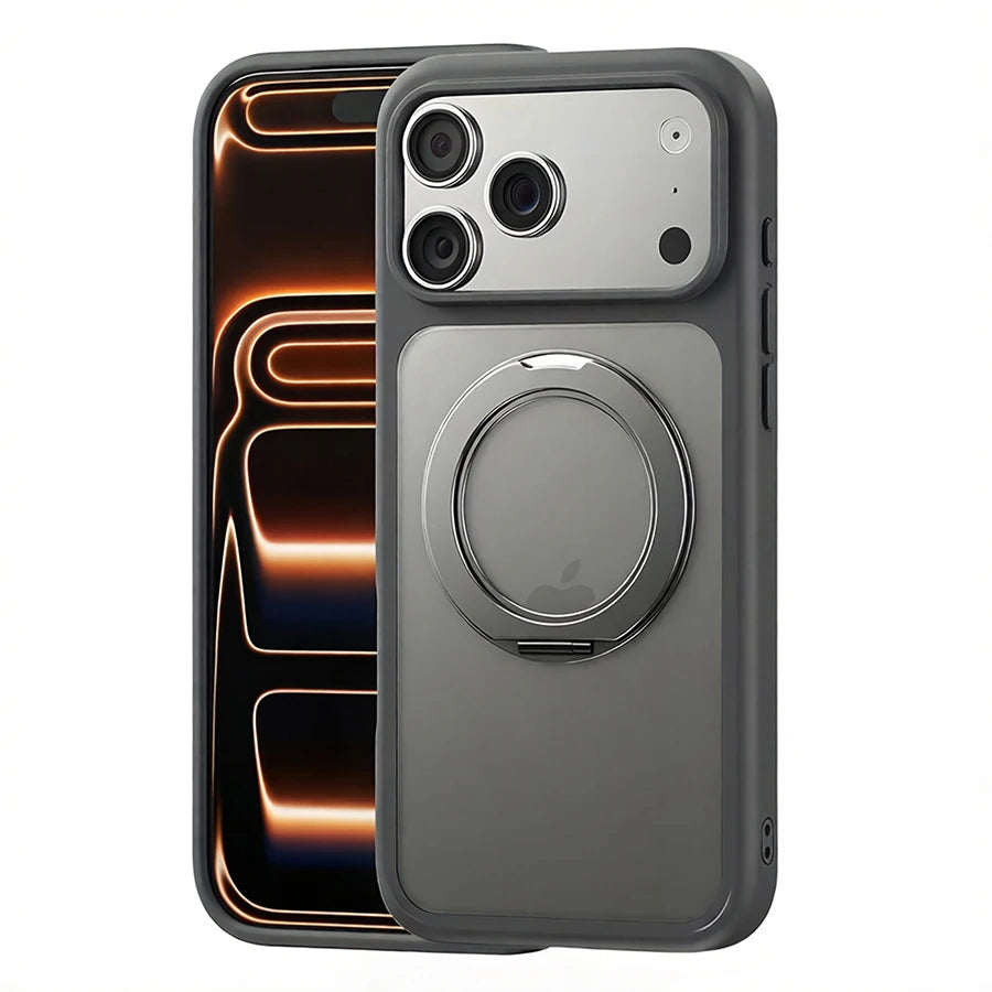 Funda con soporte magnético giratorio para iPhone
