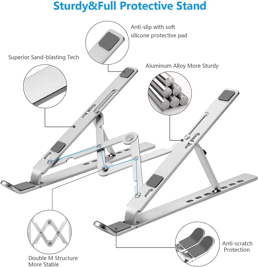 Foldable Aluminum Adjustable Laptop Stand