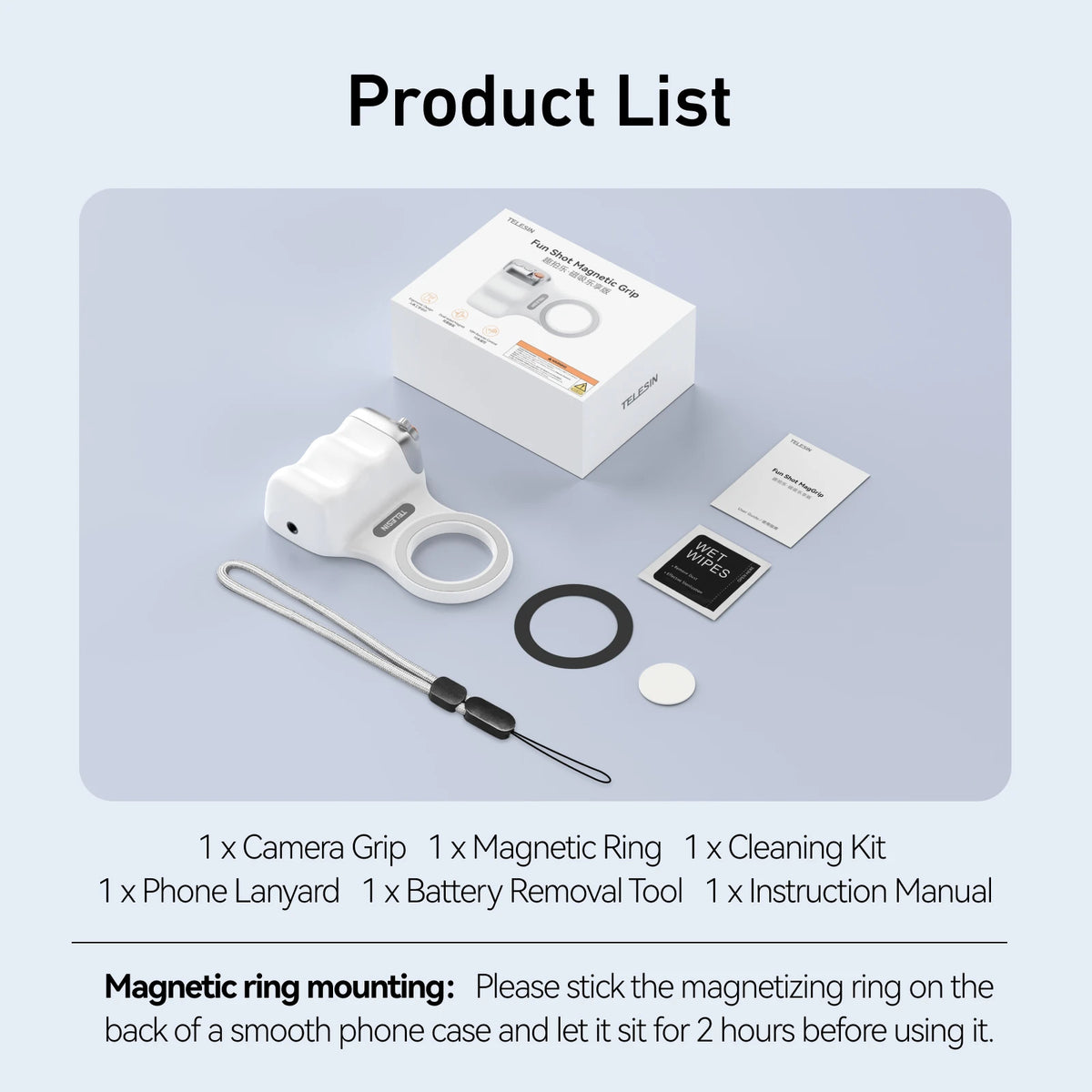 Magnetic phone camera grip – Grip Only edition