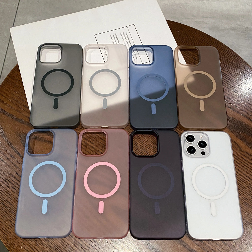 Ultra-Thin Matte Translucent Magnetic iPhone Case
