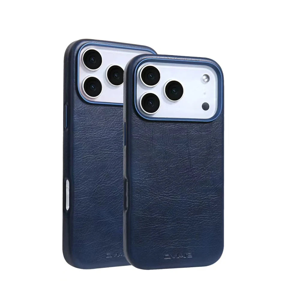 Funda de piel con textura magnética para iPhone