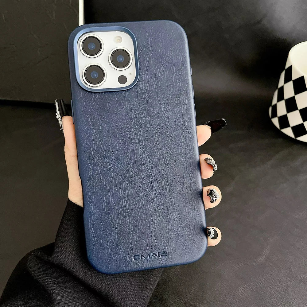 Magnetic Leather Texture Case for iPhone