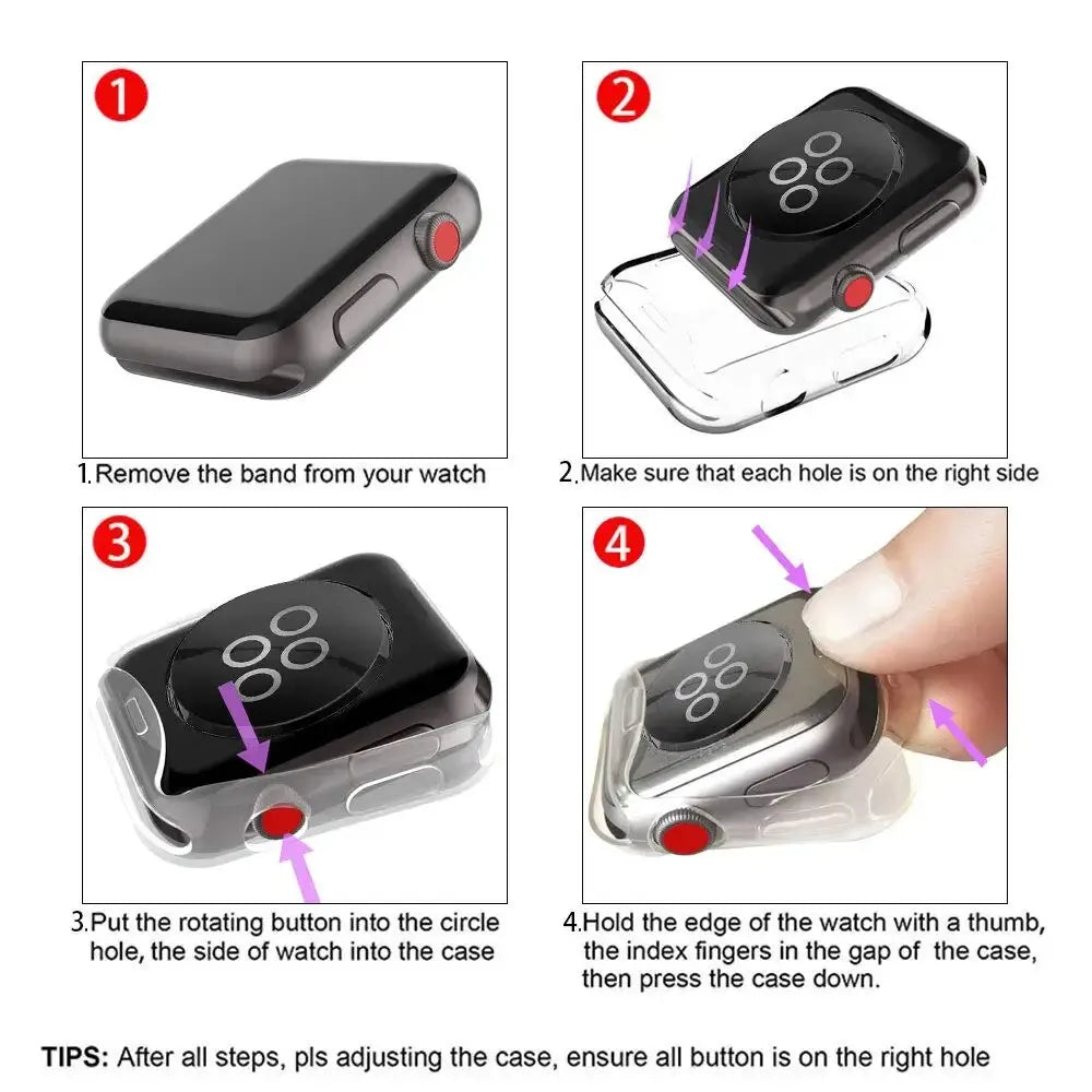 Funda protectora de TPU integral para Apple Watch