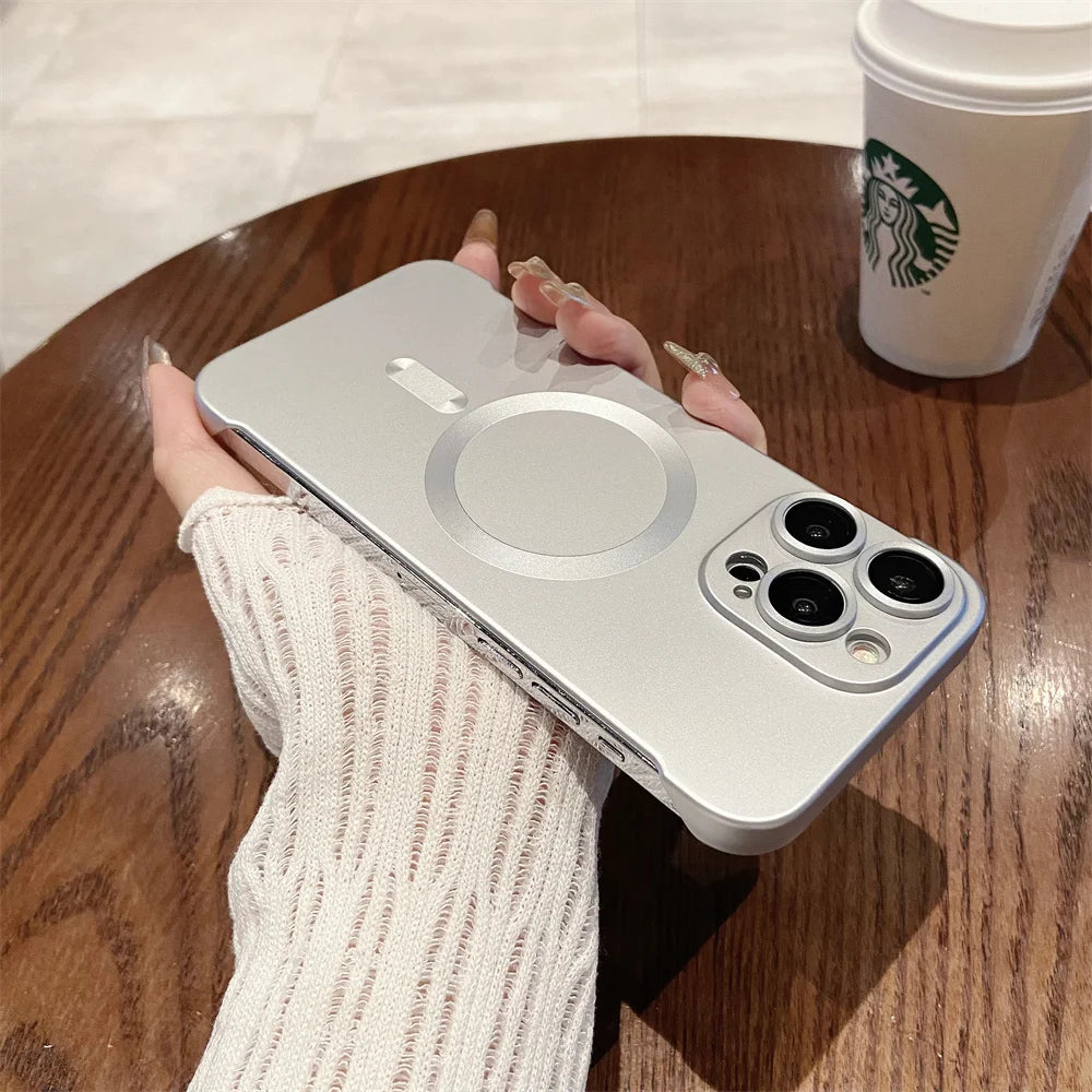 Funda magnética mate sin marco para iPhone