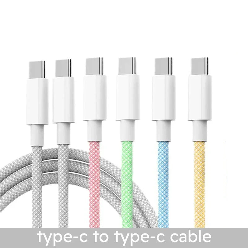 Paquete de 3 cables de carga rápida USB-C trenzados de 60 W