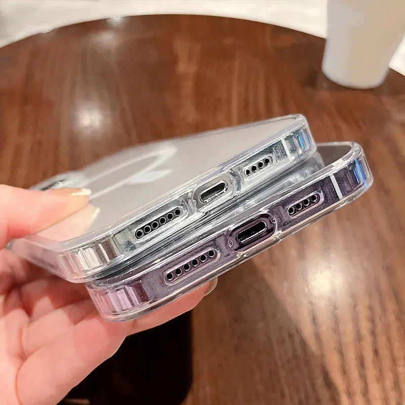 Magnetic Clear Shockproof Acrylic Case for iPhone