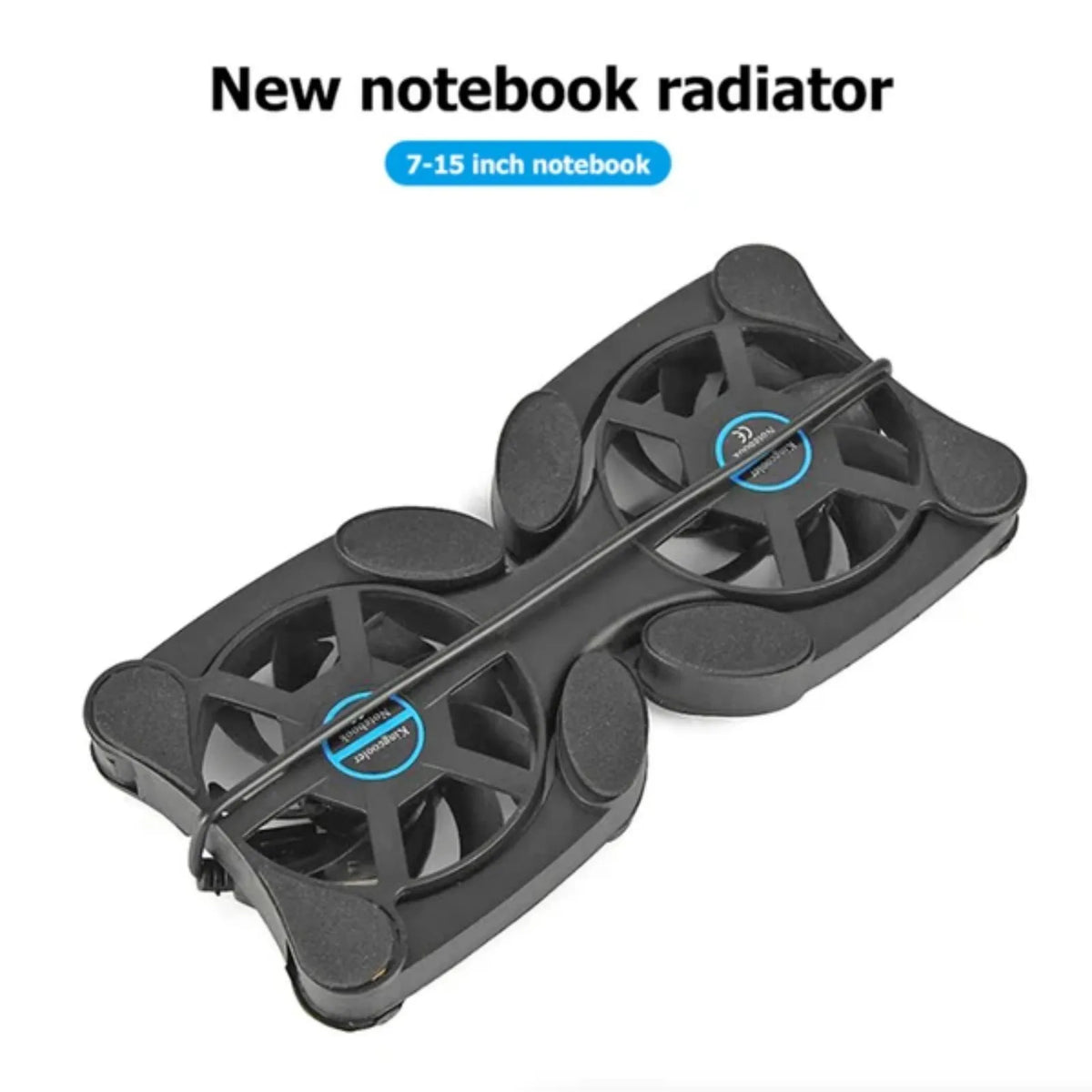 Base refrigerante y soporte plegable para portátil con doble ventilador