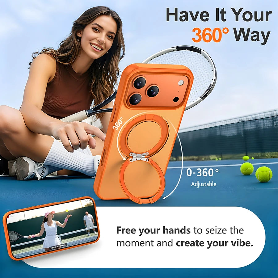 Magnetic Rotating Stand Case for iPhone