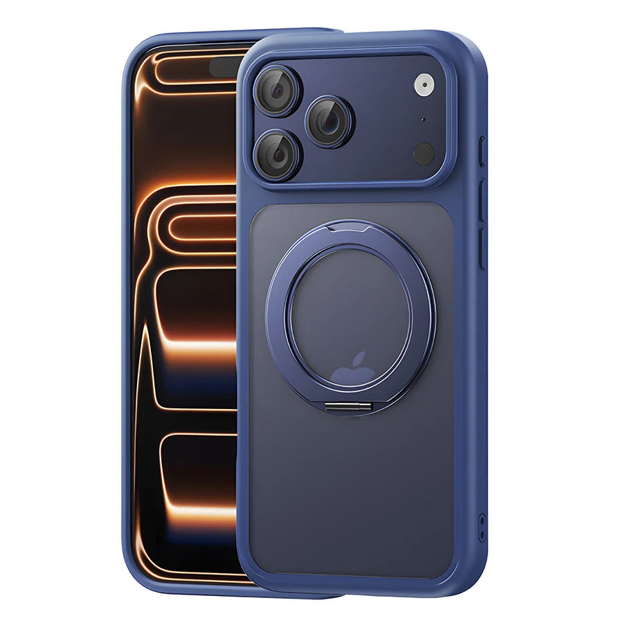 Funda con soporte magnético giratorio para iPhone