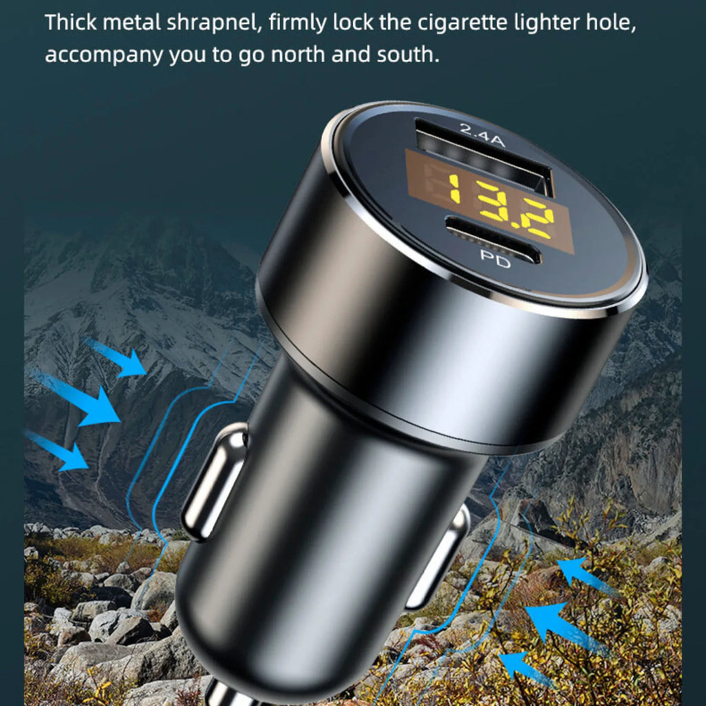 Dual Port 18W Fast Car Charger Adapter