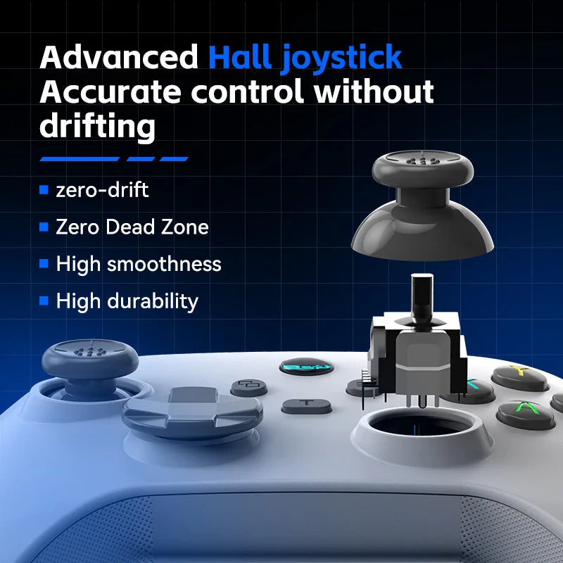 Wireless Hall Effect Game Controller for Phone, Switch & PC