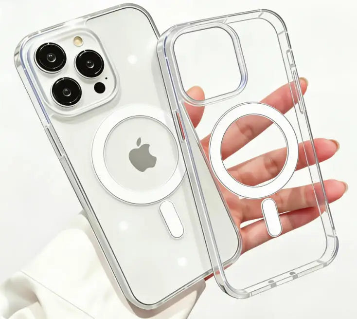 Magnetic Clear Shockproof Acrylic Case for iPhone