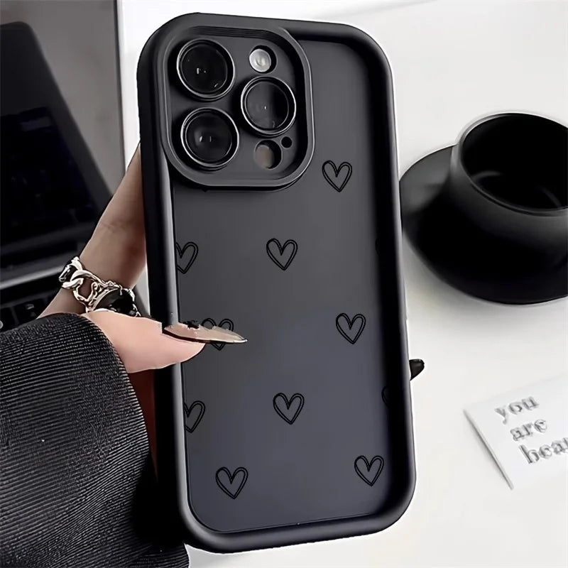 Love Heart Case for iPhone with Lanyard