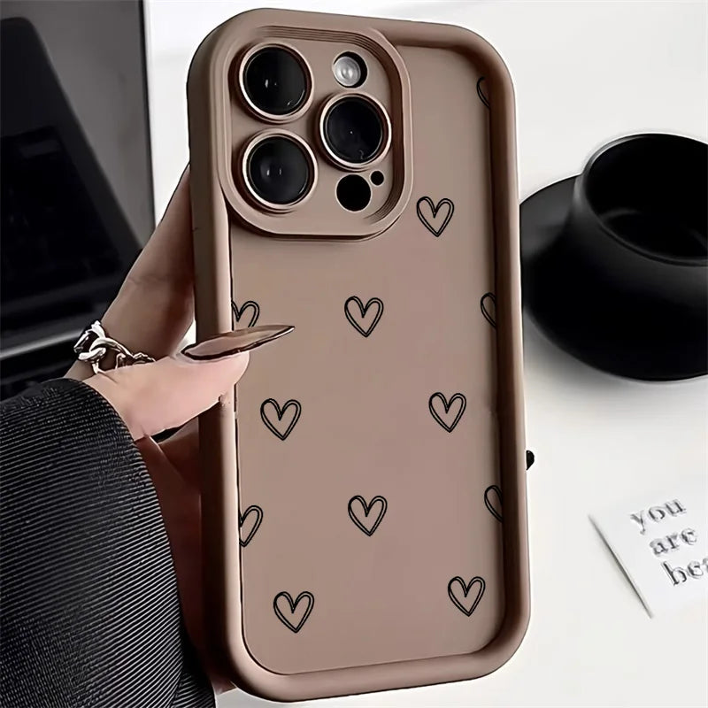 Love Heart Case for iPhone with Lanyard