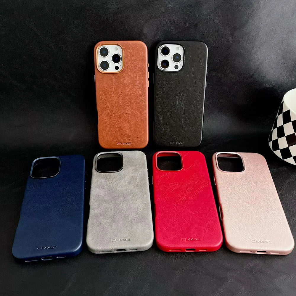 Magnetic Leather Texture Case for iPhone