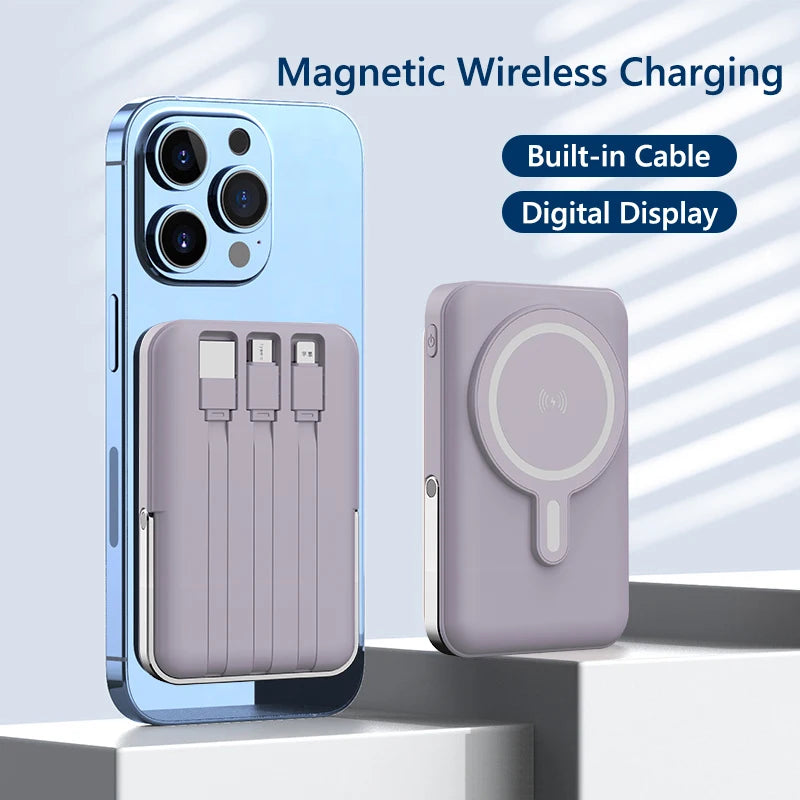Power bank magnético de 10000mAh con soporte plegable