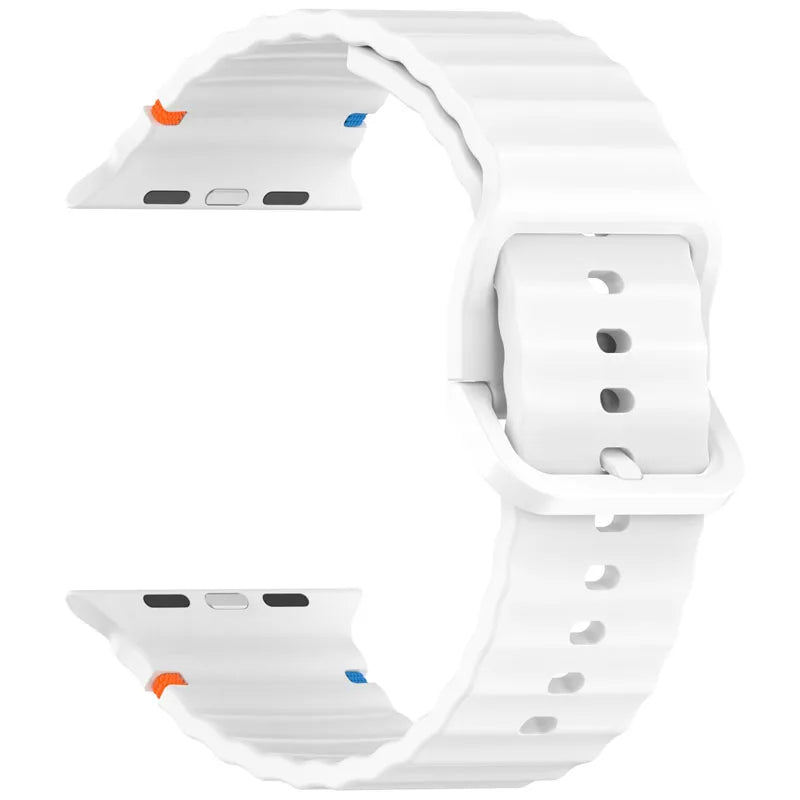 Correa deportiva de silicona con diseño ondulado para Apple Watch