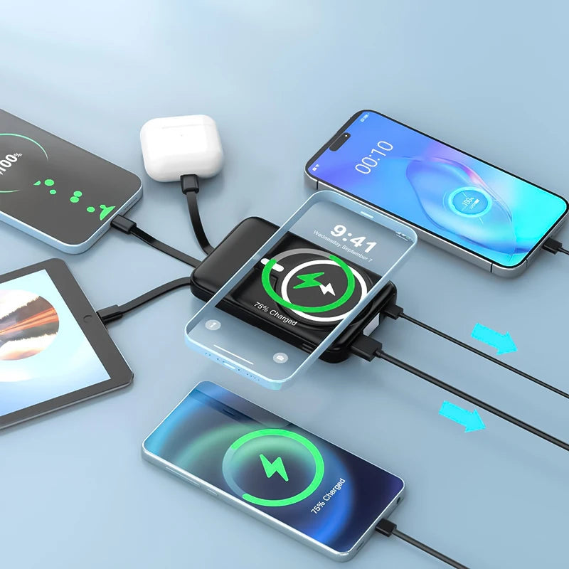 Power bank magnético de 10000mAh con soporte plegable