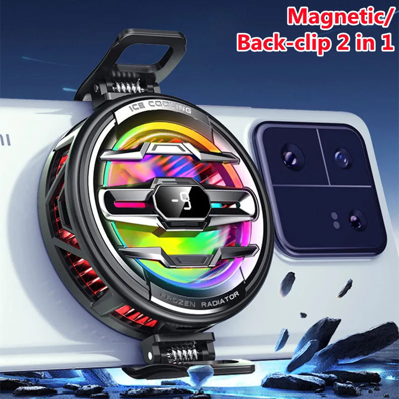 Magnetic Phone Cooler with Temperature Display