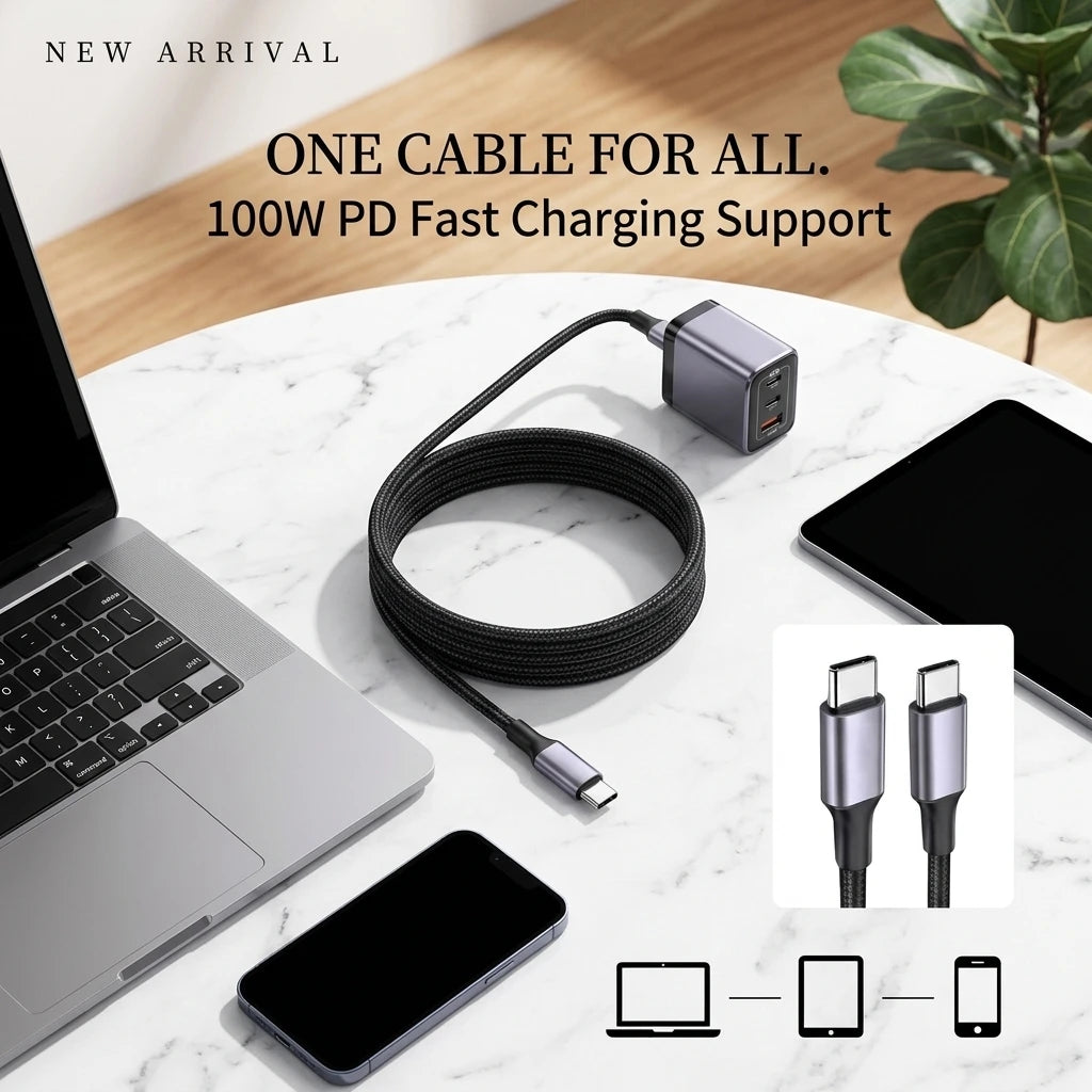 Braided USB-C to USB-C cable – image 3