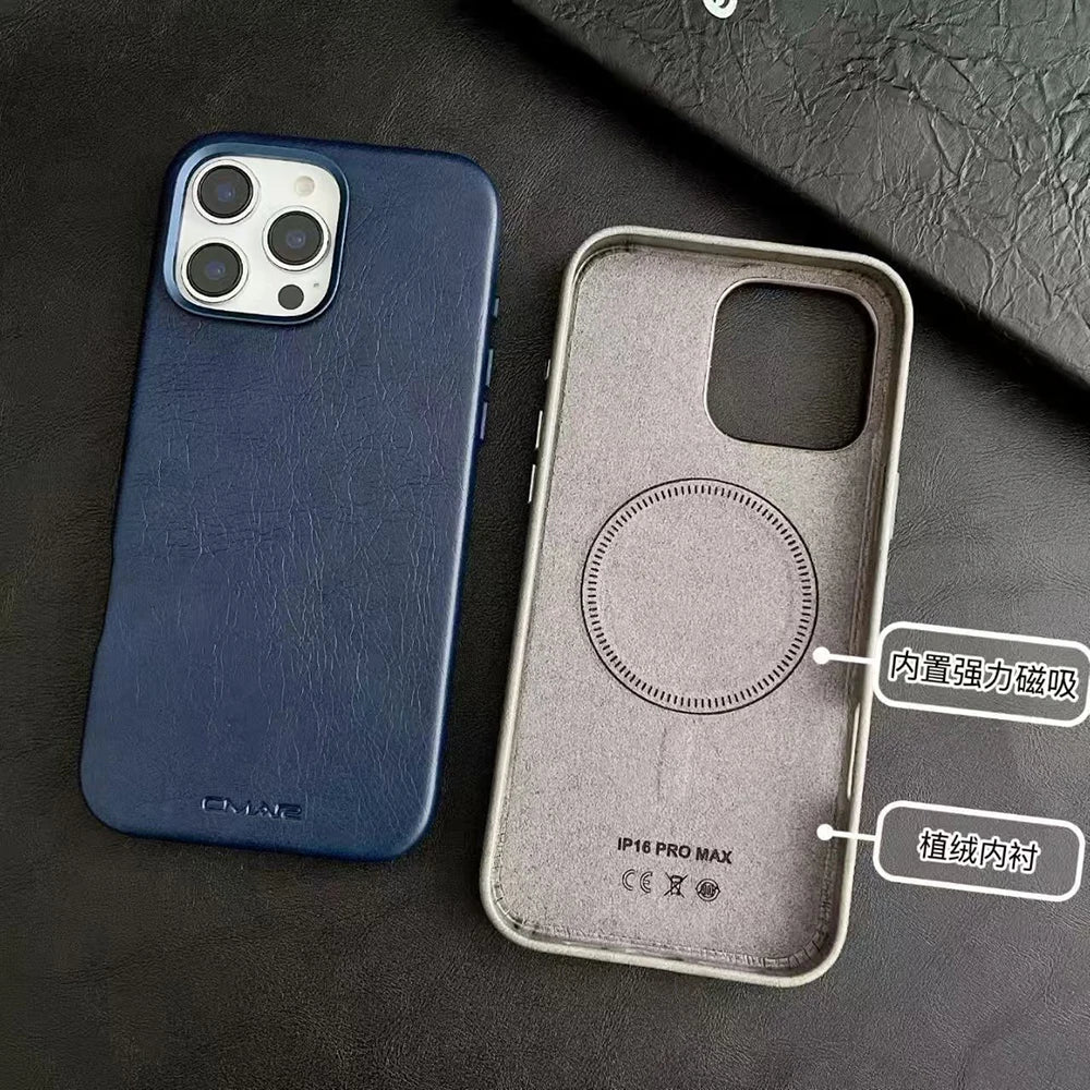 Magnetic Leather Texture Case for iPhone