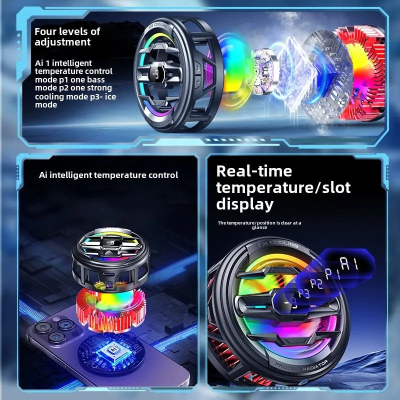 Magnetic Phone Cooler with Temperature Display