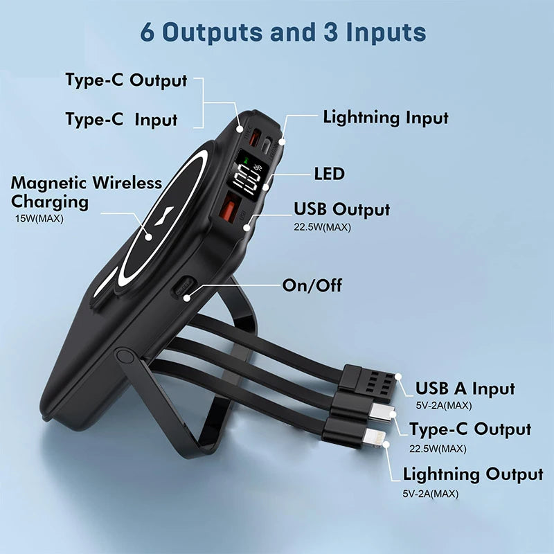 Magnetic 10000mAh Foldable Stand Power Bank
