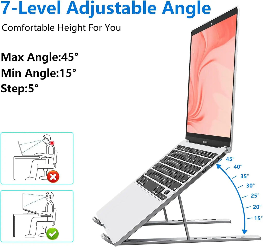 Foldable Aluminum Adjustable Laptop Stand