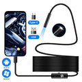Type-C Endoscope Camera with 6 LEDs - Flexible Inspection Cable for Android & Windows