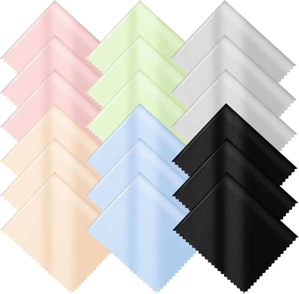 18-Pack Multicolor Microfiber Screen & Lens Cleaning Cloths