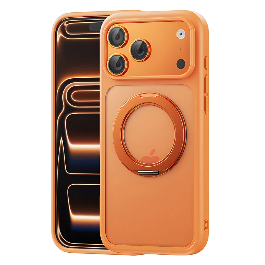 Funda con soporte magnético giratorio para iPhone