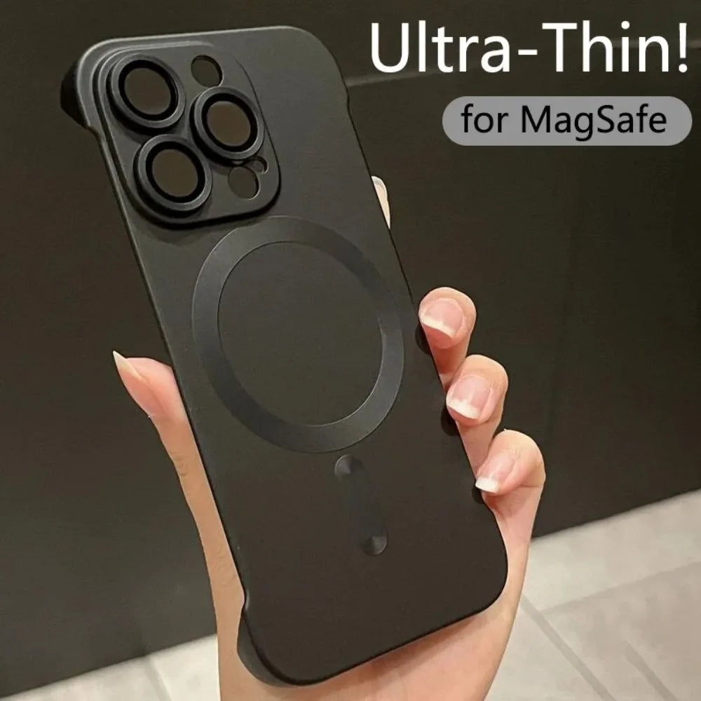 Funda magnética mate sin marco para iPhone
