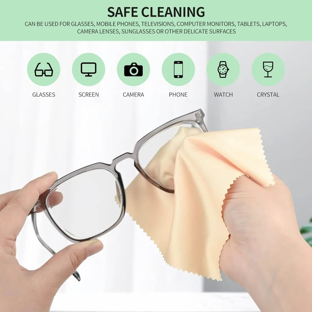 18-Pack Multicolor Microfiber Screen & Lens Cleaning Cloths